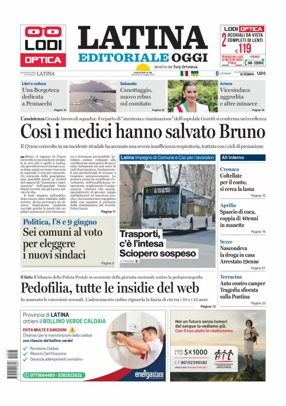 Prima-pagina-latina-editoriale-oggi-oggi-edizione-del-20240505