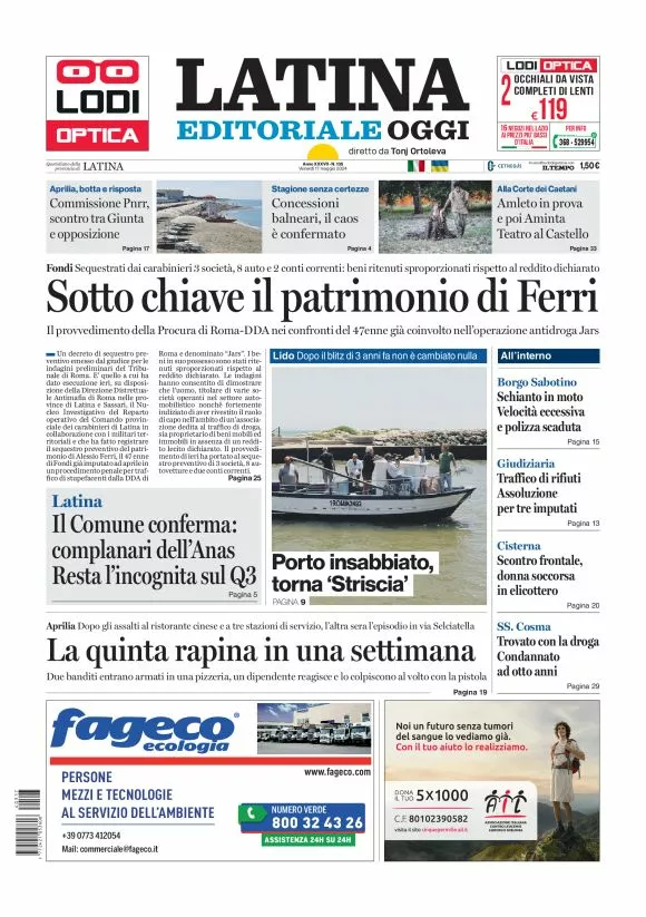 Prima-pagina-latina-editoriale-oggi-oggi-edizione-del-20240517