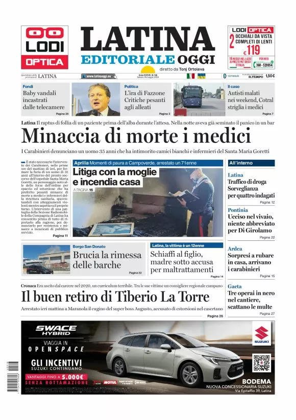 Prima-pagina-latina-editoriale-oggi-oggi-edizione-del-20240518