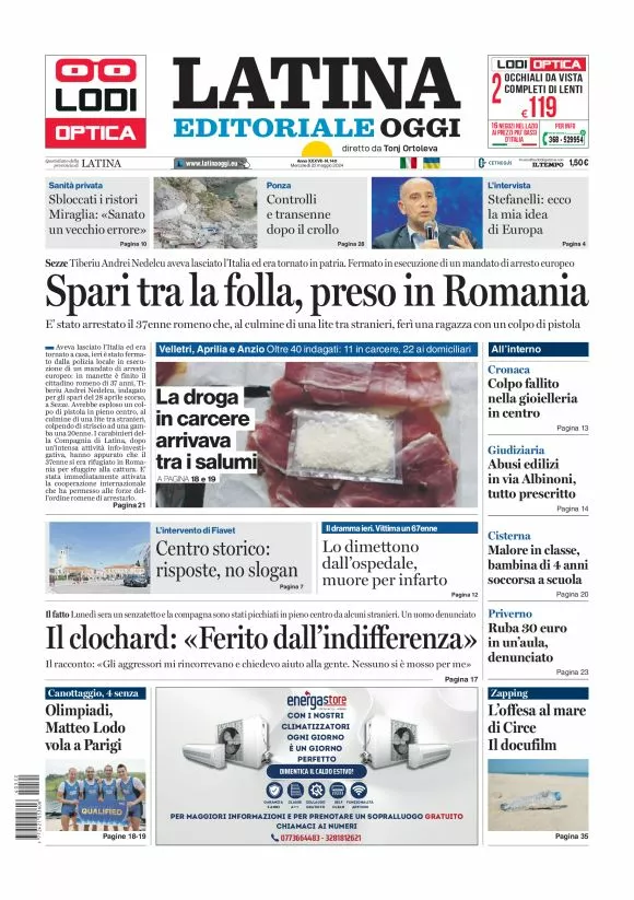 Prima-pagina-latina-editoriale-oggi-oggi-edizione-del-20240522