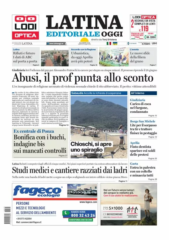 Prima-pagina-latina-editoriale-oggi-oggi-edizione-del-20240525