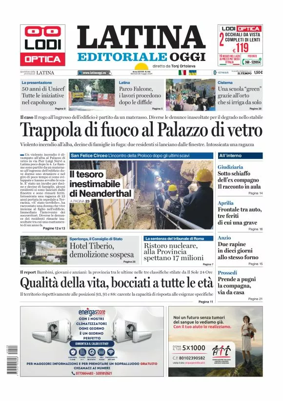 Prima-pagina-latina-editoriale-oggi-oggi-edizione-del-20240528