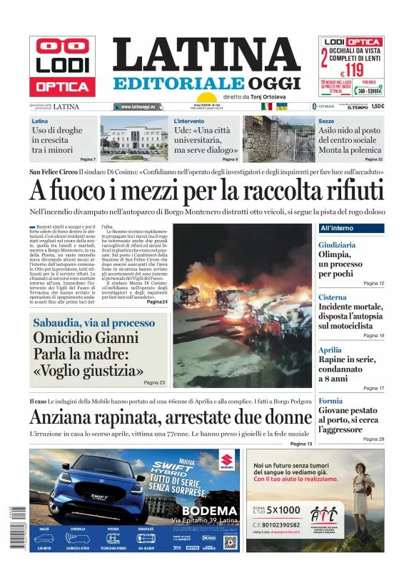 Prima-pagina-latina-editoriale-oggi-oggi-edizione-del-20240605