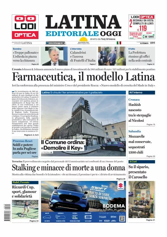 Prima-pagina-latina-editoriale-oggi-oggi-edizione-del-20240615