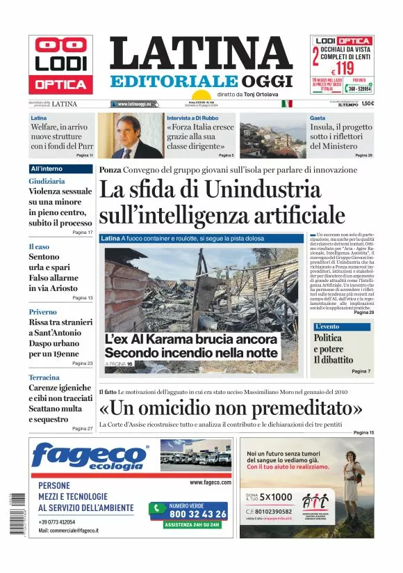 Prima-pagina-latina-editoriale-oggi-oggi-edizione-del-20240616