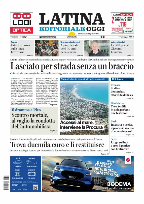 Prima-pagina-latina-editoriale-oggi-oggi-edizione-del-20240618