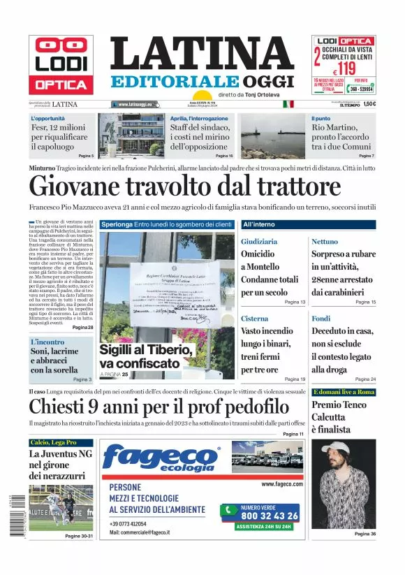 Prima-pagina-latina-editoriale-oggi-oggi-edizione-del-20240629