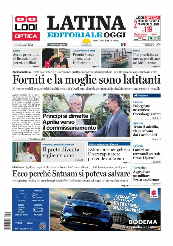 Prima-pagina-latina-editoriale-oggi-oggi-edizione-del-20240705