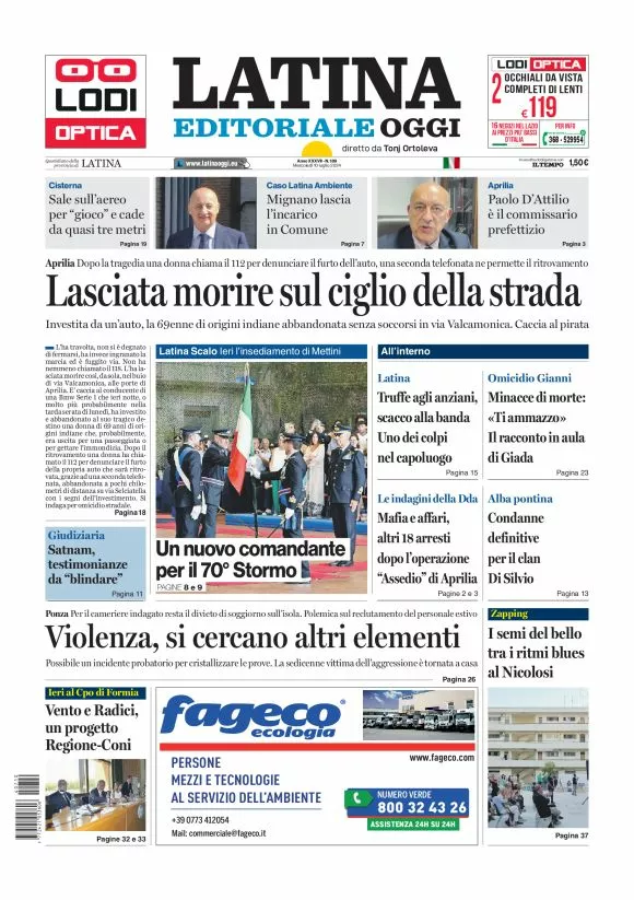 Prima-pagina-latina-editoriale-oggi-oggi-edizione-del-20240710