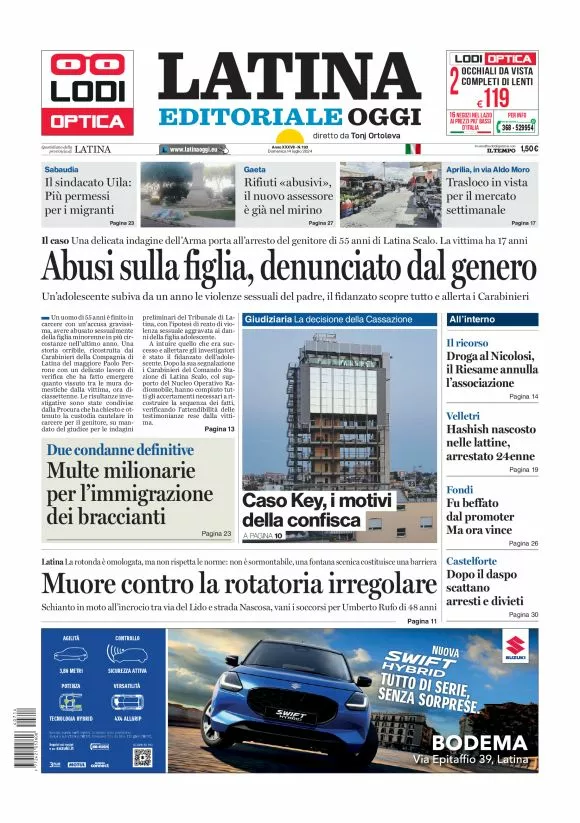 Prima-pagina-latina-editoriale-oggi-oggi-edizione-del-20240714