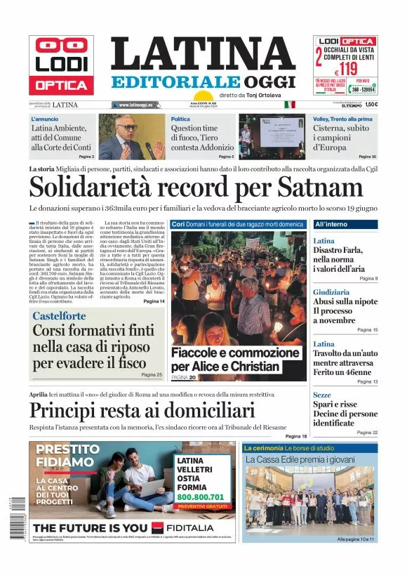 Prima-pagina-latina-editoriale-oggi-oggi-edizione-del-20240719
