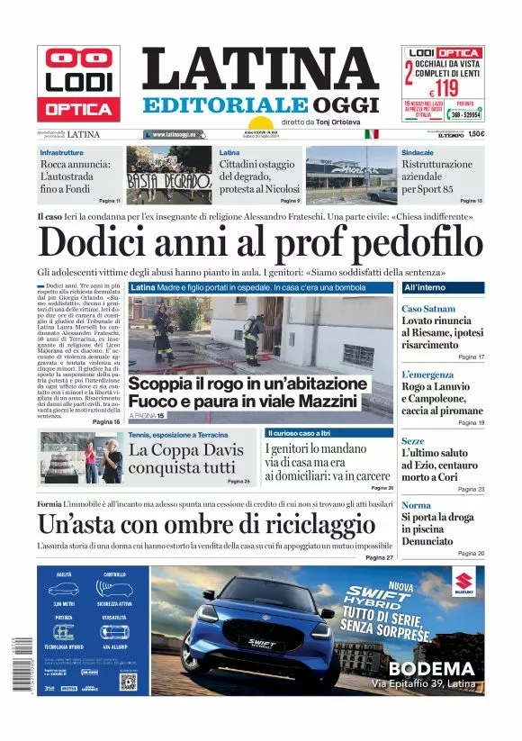 Prima-pagina-latina-editoriale-oggi-oggi-edizione-del-20240720