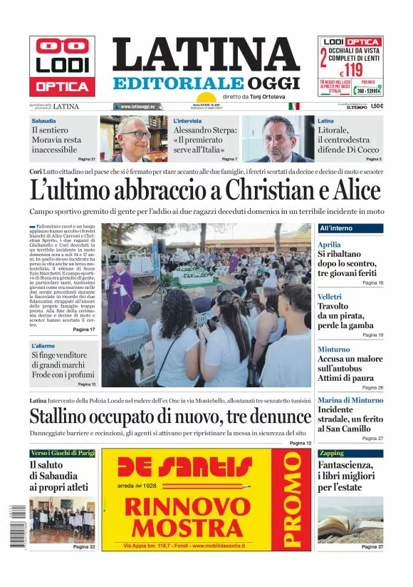 Prima-pagina-latina-editoriale-oggi-oggi-edizione-del-20240721