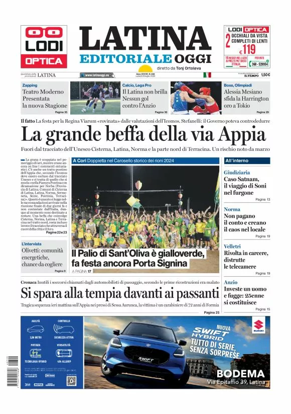 Prima-pagina-latina-editoriale-oggi-oggi-edizione-del-20240729