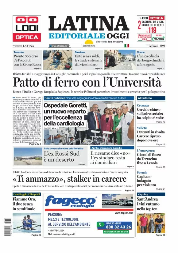 Prima-pagina-latina-editoriale-oggi-oggi-edizione-del-20240730