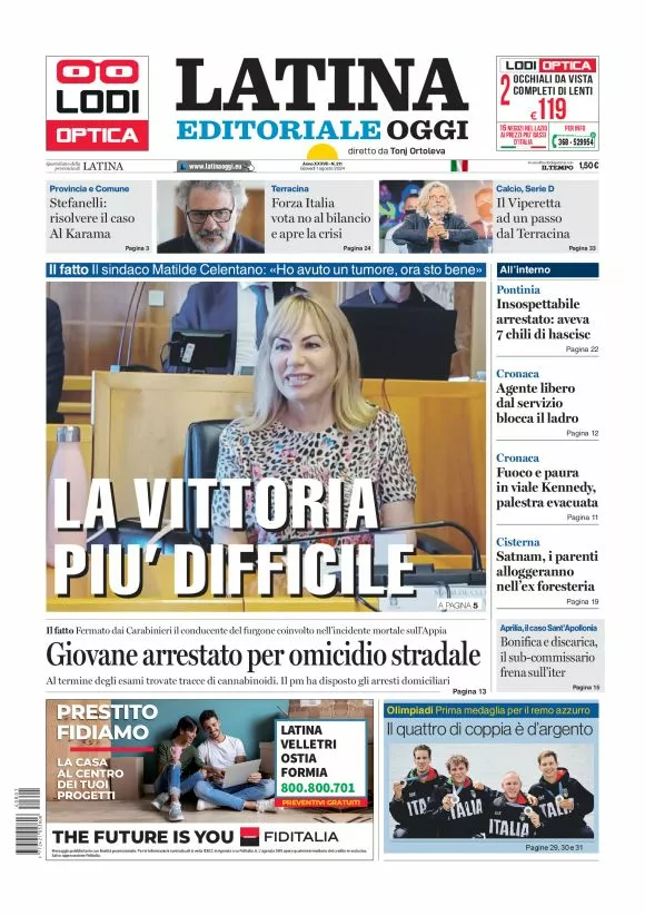 Prima-pagina-latina-editoriale-oggi-oggi-edizione-del-20240801