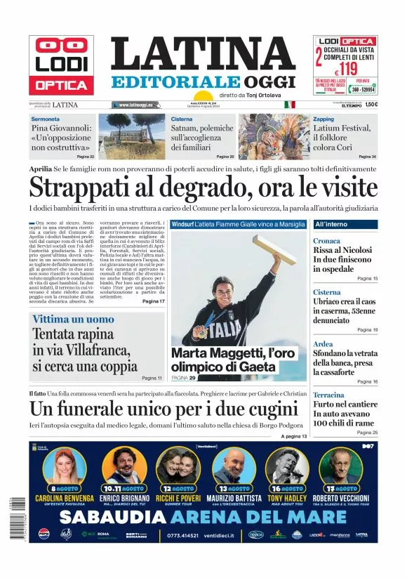 Prima-pagina-latina-editoriale-oggi-oggi-edizione-del-20240804