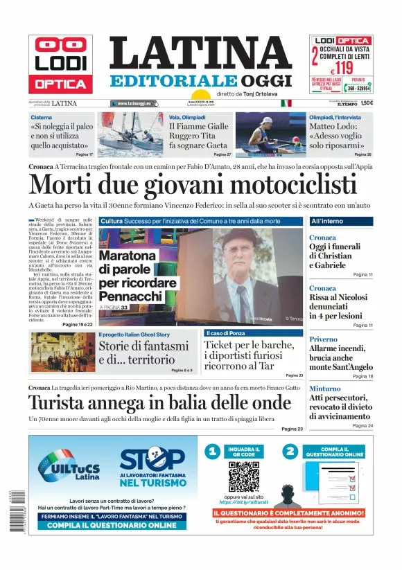 Prima-pagina-latina-editoriale-oggi-oggi-edizione-del-20240805