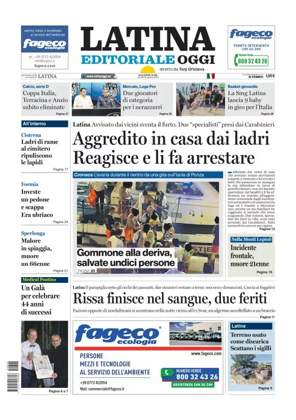 Prima-pagina-latina-editoriale-oggi-oggi-edizione-del-20240826