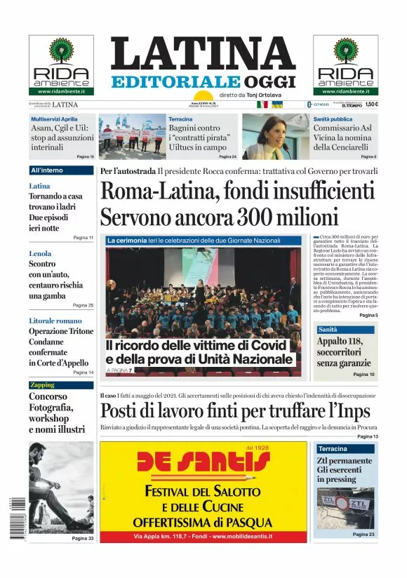 Prima-pagina-latina-editoriale-oggi-edizione-di-oggi-19-03-2024