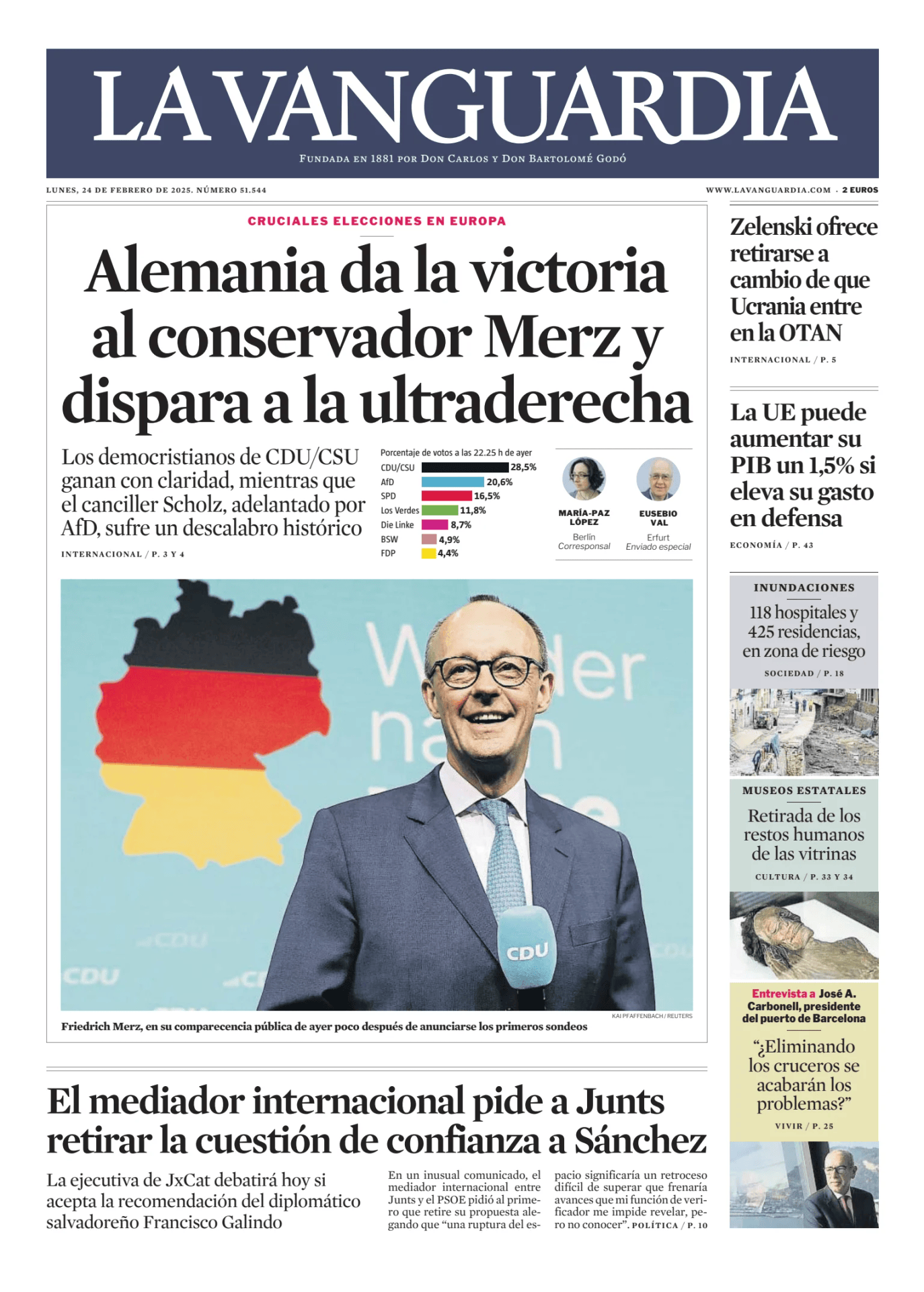 Prima-pagina-lavanguardia-oggi-edizione-di-oggi-20250224