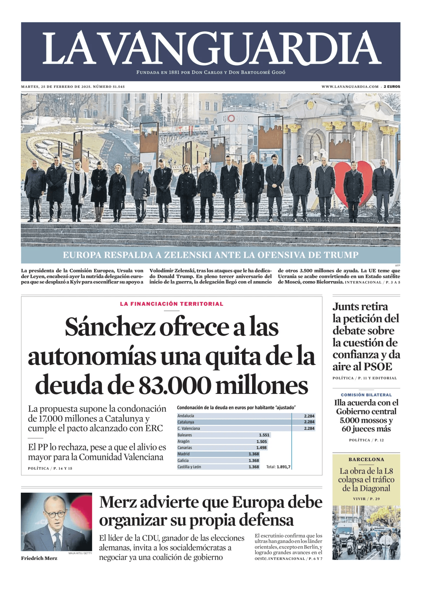 Prima-pagina-lavanguardia-oggi-edizione-di-oggi-20250225