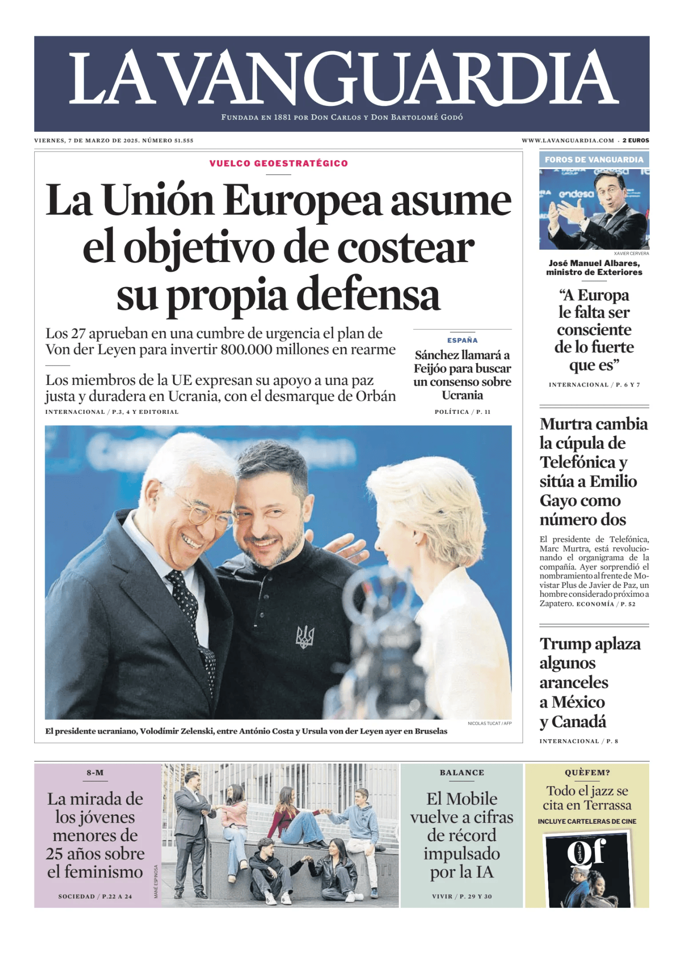 Prima-pagina-lavanguardia-oggi-edizione-di-oggi-20250307