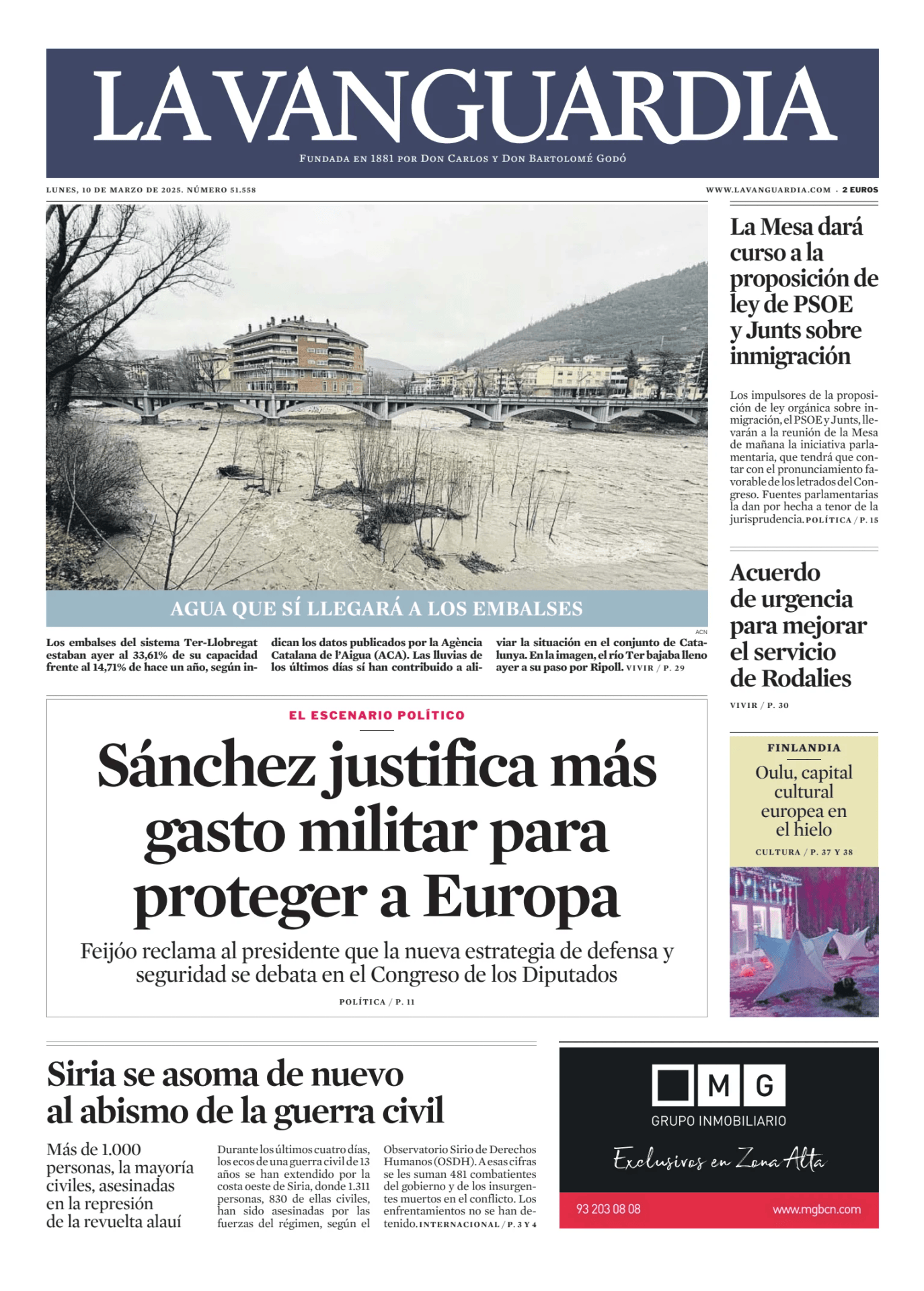 Prima-pagina-lavanguardia-oggi-edizione-di-oggi-20250310