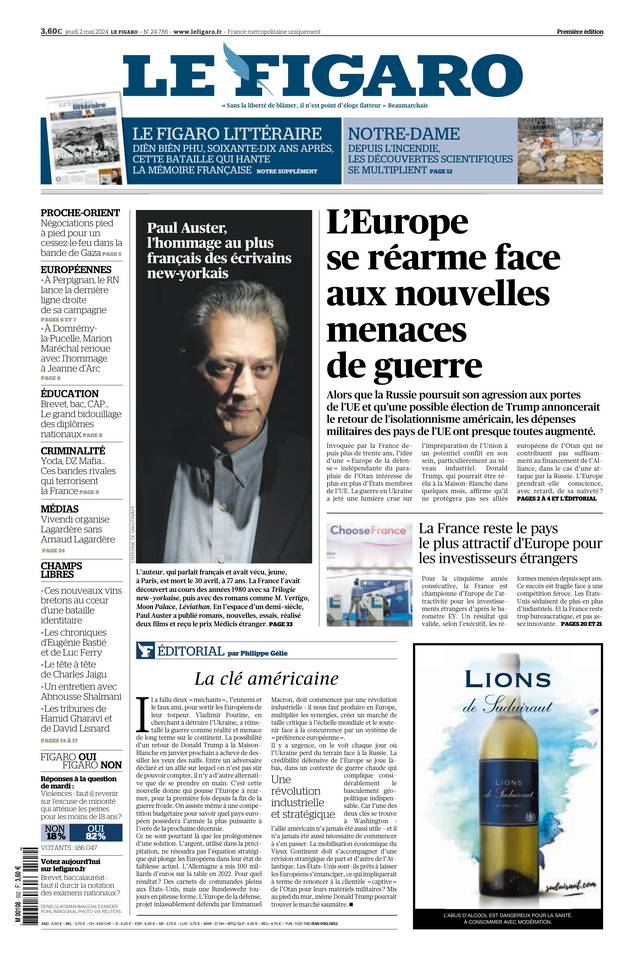 Prima-pagina-le-figaro-di-oggi-01-05-2024