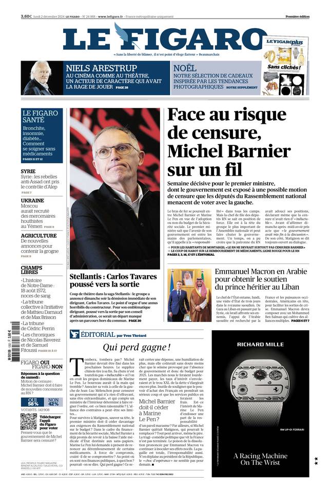 Prima-pagina-le-figaro-di-oggi-01-12-2024