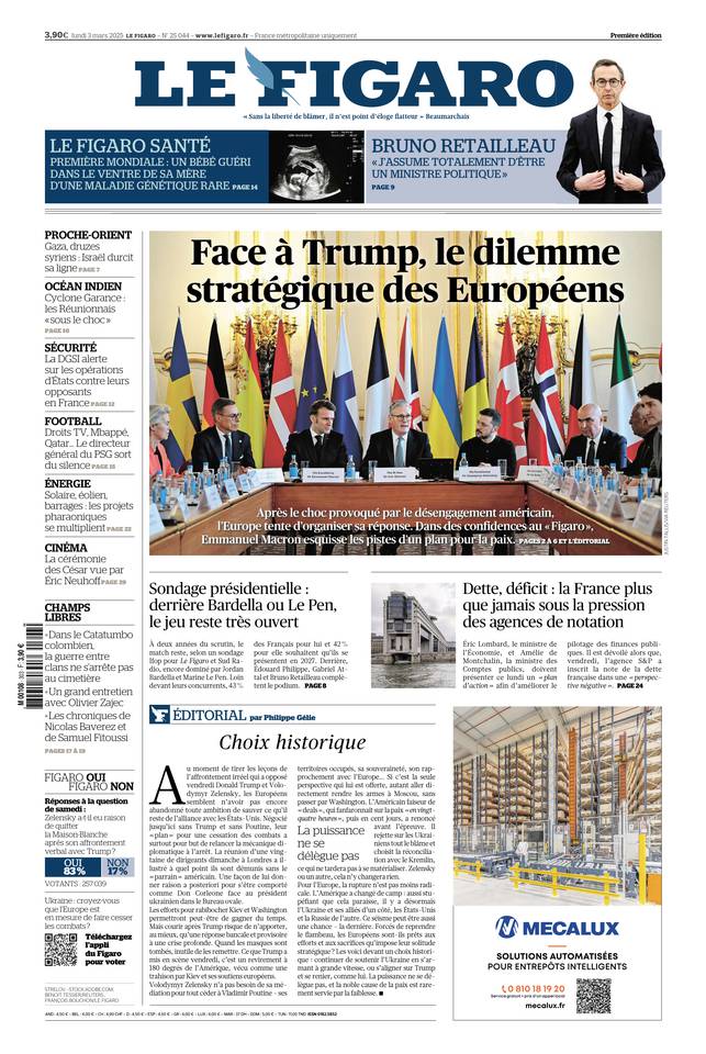 Prima-pagina-le-figaro-di-oggi-02-03-2025