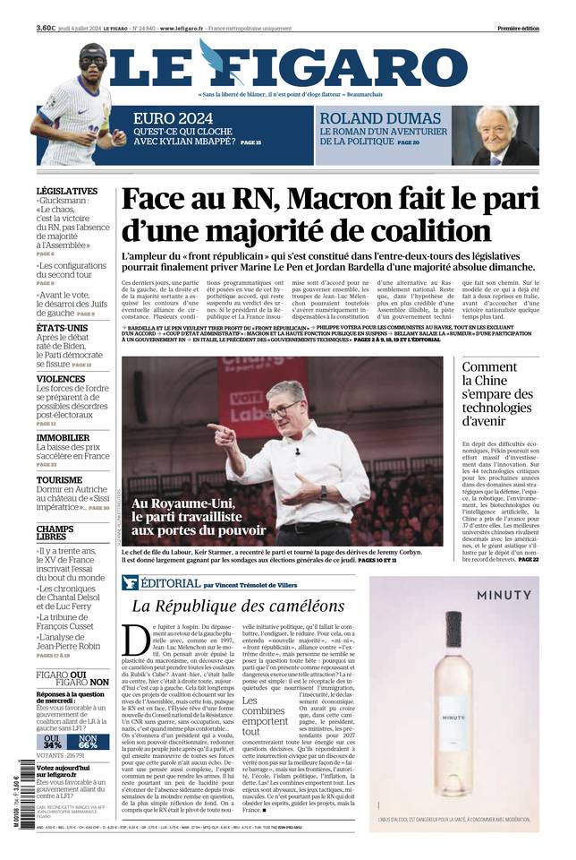 Prima-pagina-le-figaro-di-oggi-03-07-2024