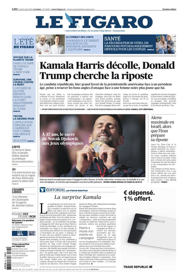 Prima-pagina-le-figaro-di-oggi-04-08-2024