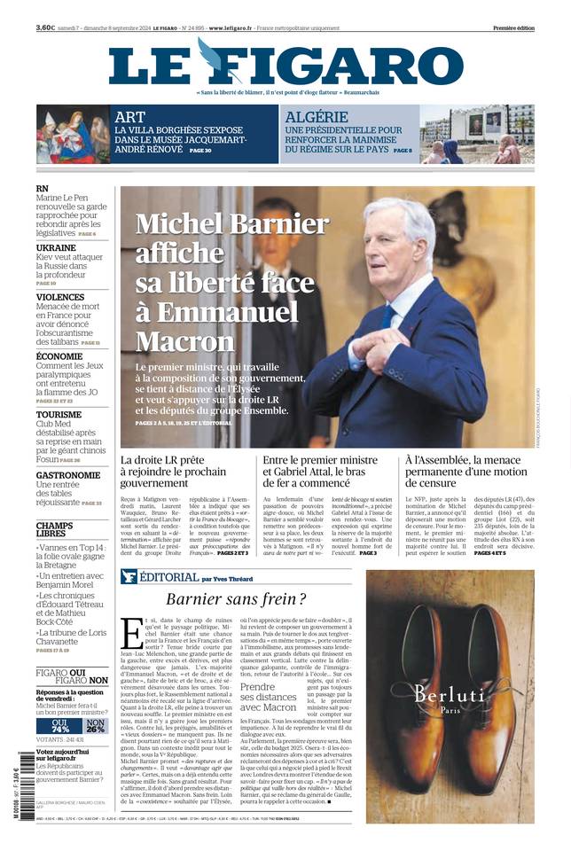 Prima-pagina-le-figaro-di-oggi-06-09-2024