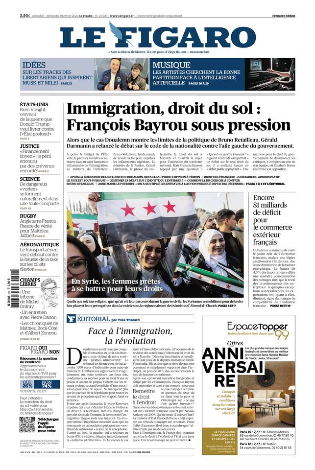 Prima-pagina-le-figaro-di-oggi-07-02-2025