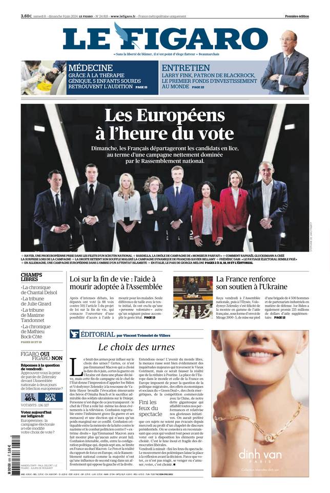 Prima-pagina-le-figaro-di-oggi-07-06-2024