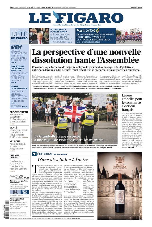 Prima-pagina-le-figaro-di-oggi-07-08-2024