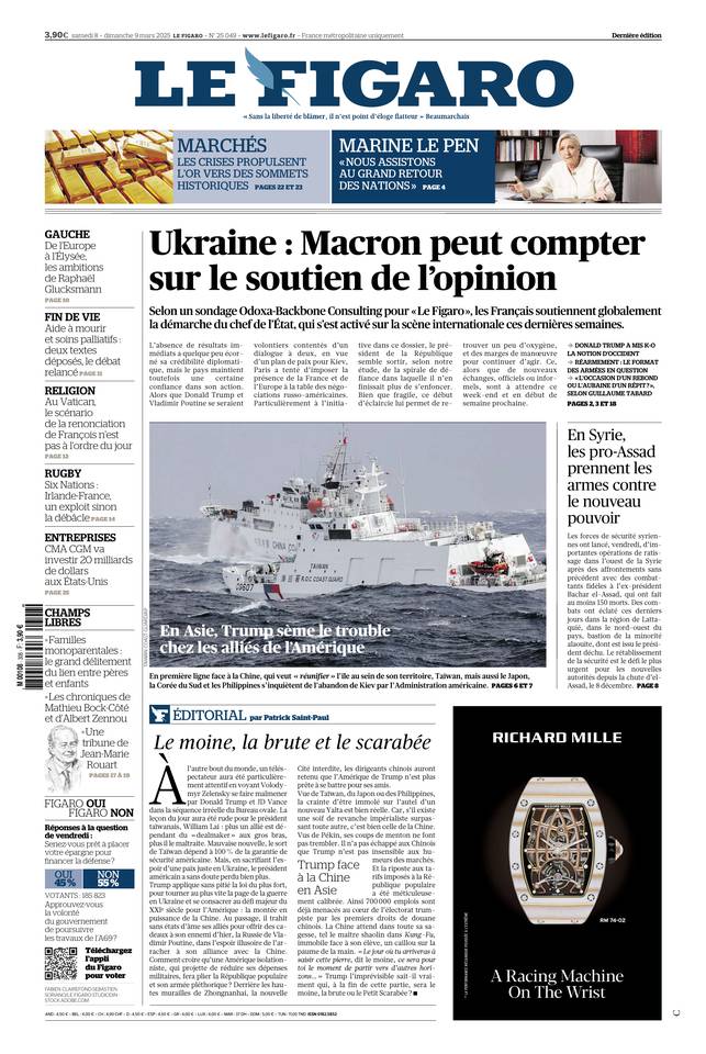 Prima-pagina-le-figaro-di-oggi-08-03-2025