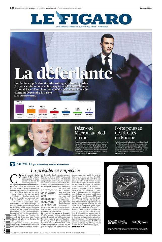 Prima-pagina-le-figaro-di-oggi-09-06-2024