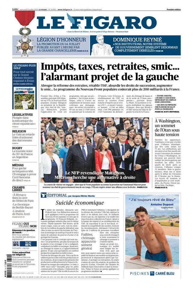 Prima-pagina-le-figaro-di-oggi-09-07-2024