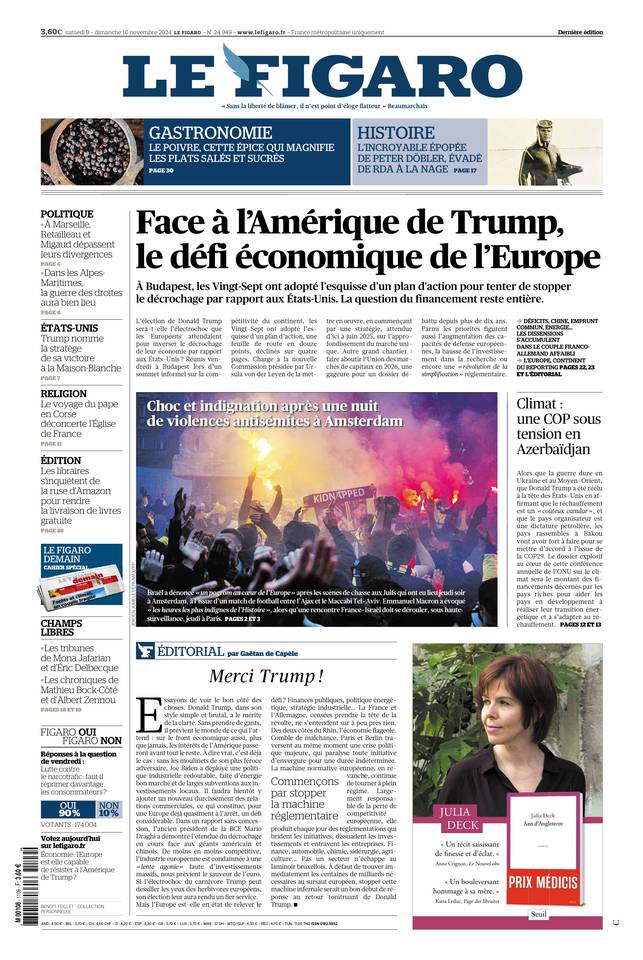 Prima-pagina-le-figaro-di-oggi-09-11-2024