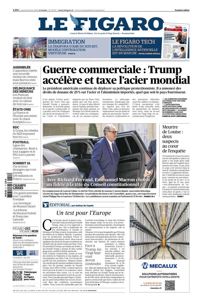 Prima-pagina-le-figaro-di-oggi-10-02-2025