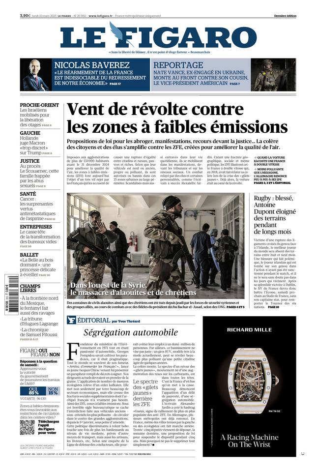 Prima-pagina-le-figaro-di-oggi-10-03-2025