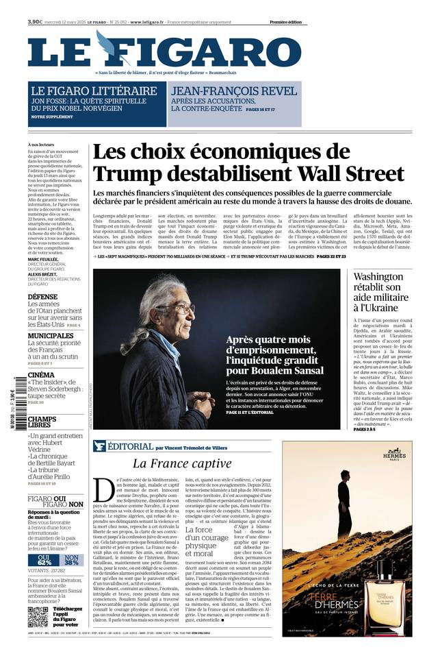 Prima-pagina-le-figaro-di-oggi-11-03-2025