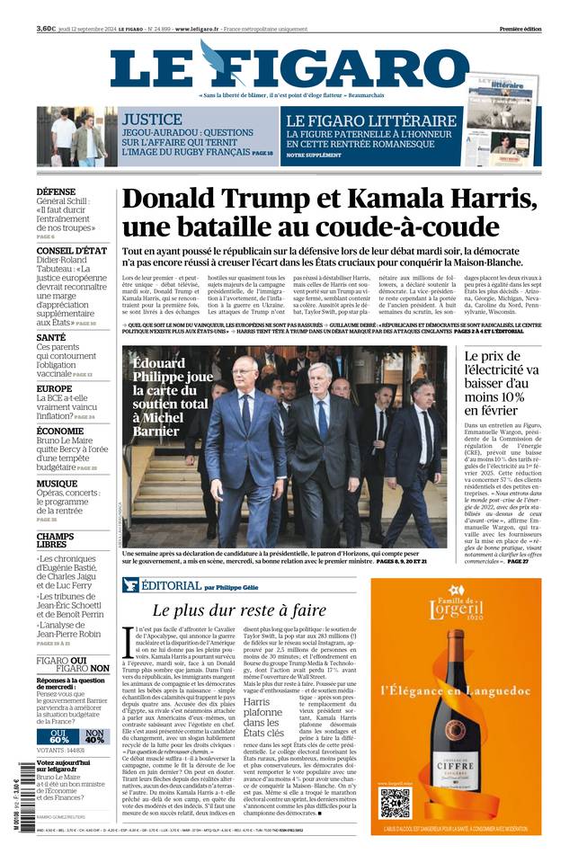 Prima-pagina-le-figaro-di-oggi-11-09-2024