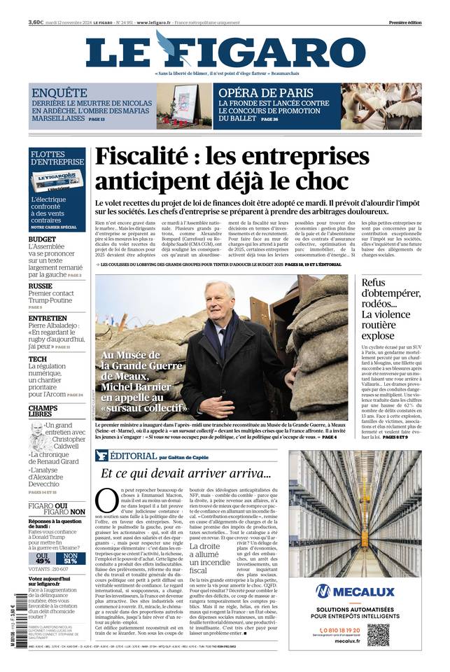 Prima-pagina-le-figaro-di-oggi-11-11-2024