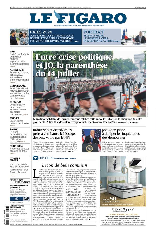 Prima-pagina-le-figaro-di-oggi-12-07-2024