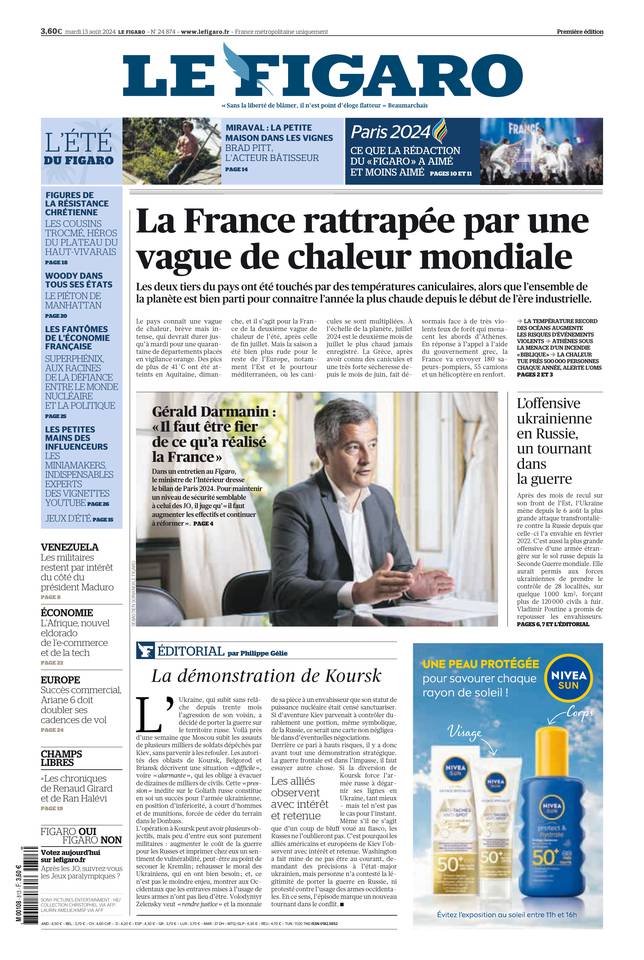 Prima-pagina-le-figaro-di-oggi-12-08-2024