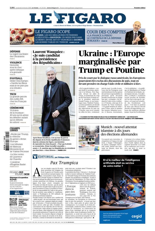 Prima-pagina-le-figaro-di-oggi-13-02-2025