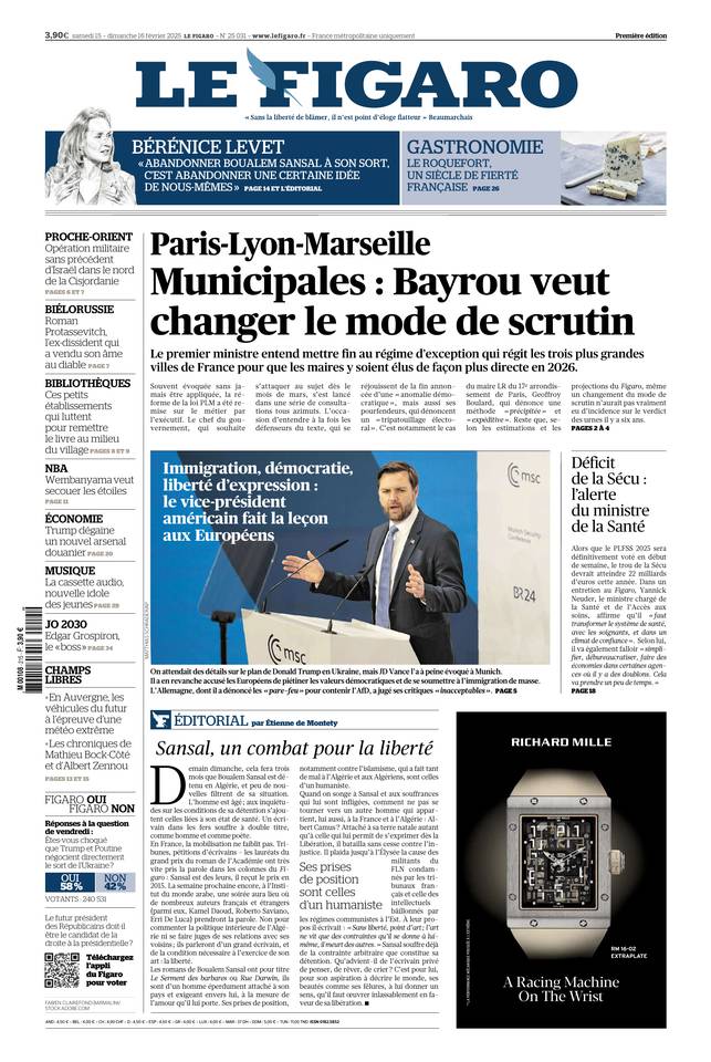 Prima-pagina-le-figaro-di-oggi-14-02-2025